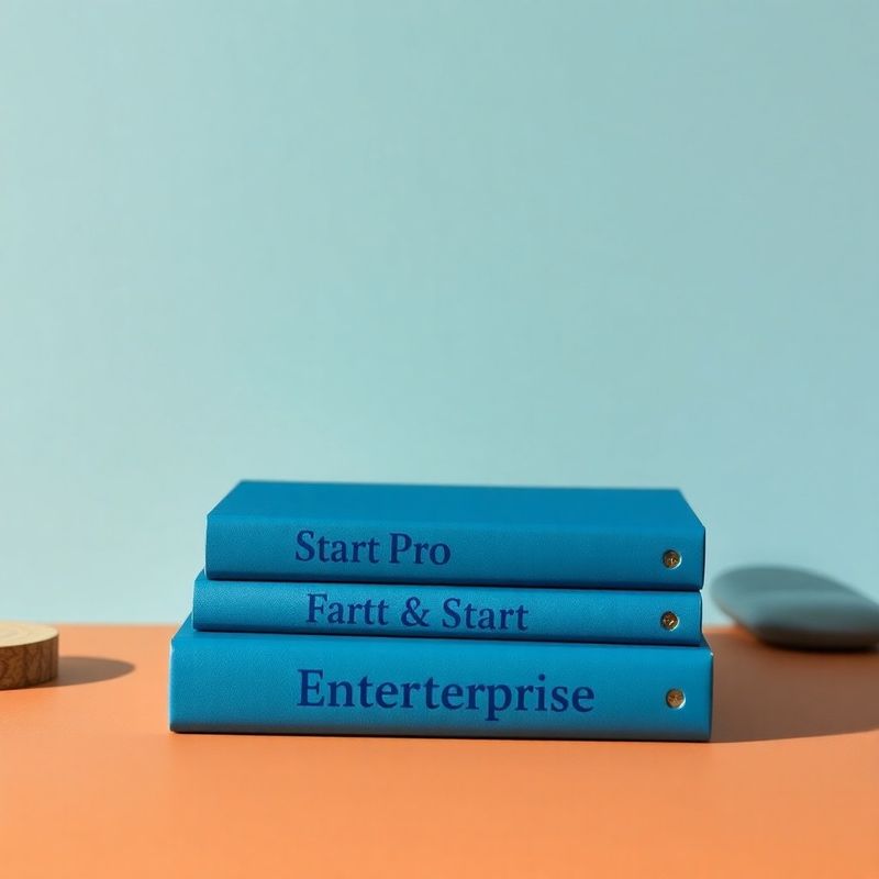 Tri bilježnice označene kao Start, Pro i Enterprise